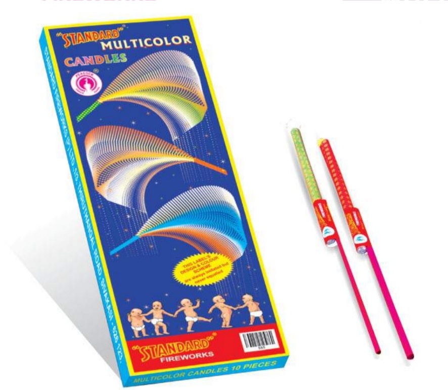 MULTI COLOUR CANDLES (10PCS)